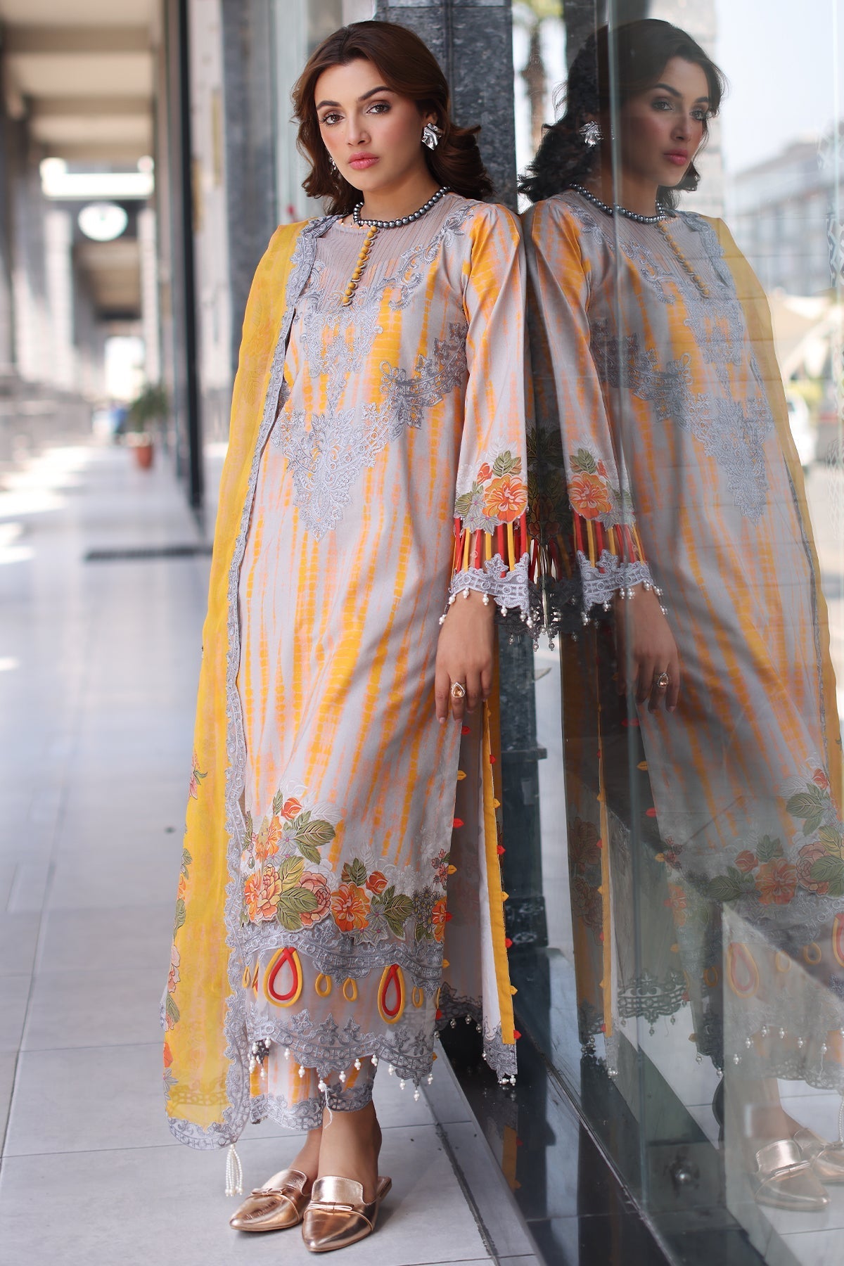 Charizma | Combination Lawn |  CC5-25 -  Charizma Ladies Clothes - Original Designer Dress - House of Maryam