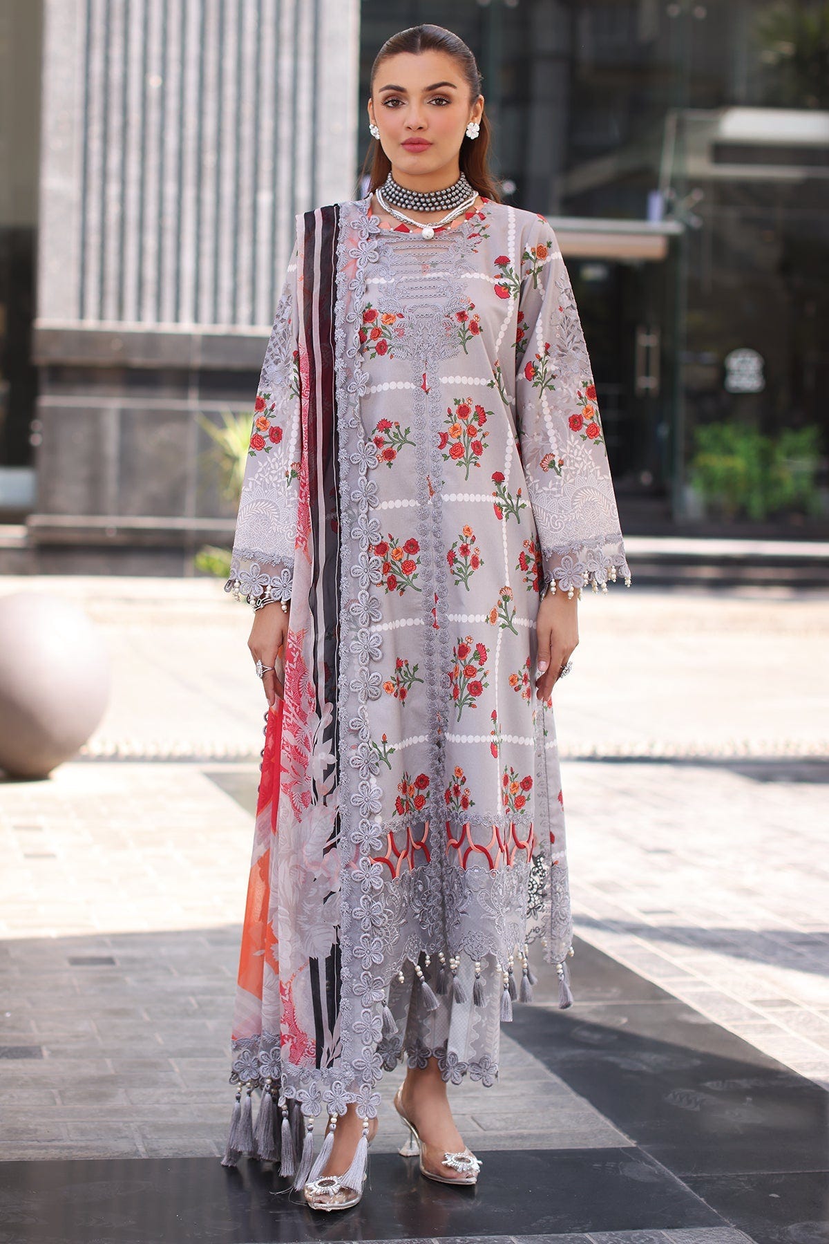 Charizma | Combination Lawn |  CC5-23 -  Charizma Ladies Clothes - Original Designer Dress - House of Maryam