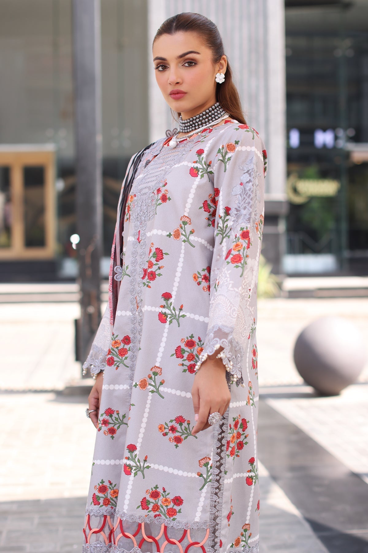 Charizma | Combination Lawn |  CC5-23 -  Charizma Ladies Clothes - Original Designer Dress - House of Maryam