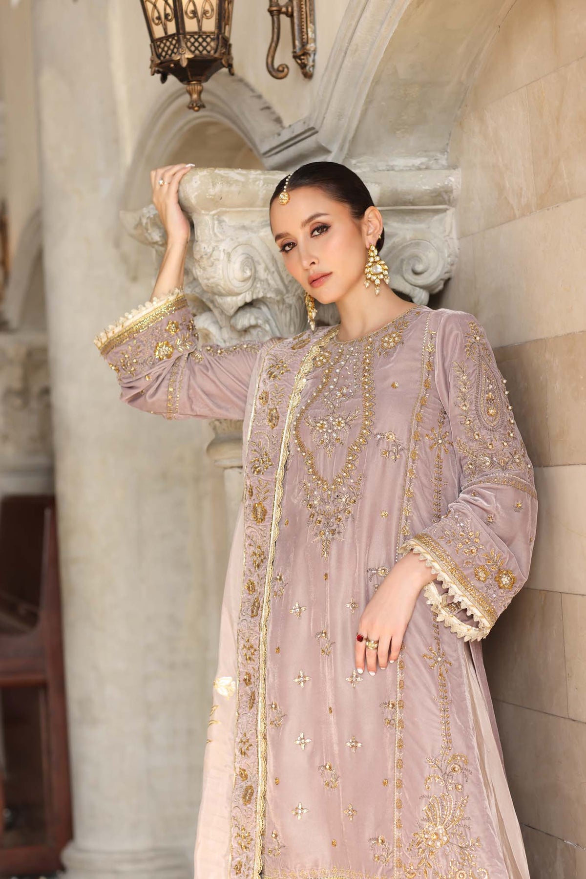 Noor by Saadia Asad | Handcrafted Velvet 25 | Khayal-3