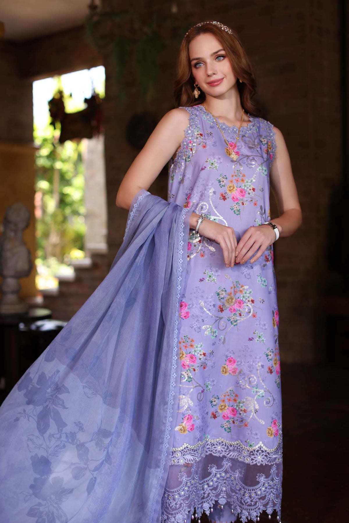 Noor by Saadia Asad | Eid Luxe Printkari 24 | D10 -  Noor by Saadia Asad Luxury - Original Designer Dress - House of Maryam