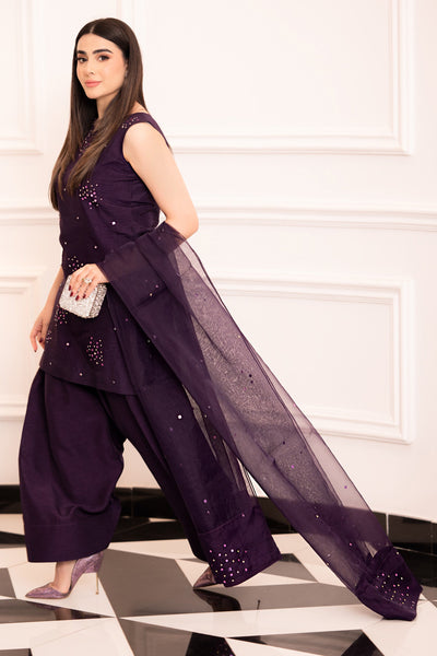 Hana | Signature Series | Amethyst Glow -  Hana Ladies Clothes - Original Designer Dress - House of Maryam