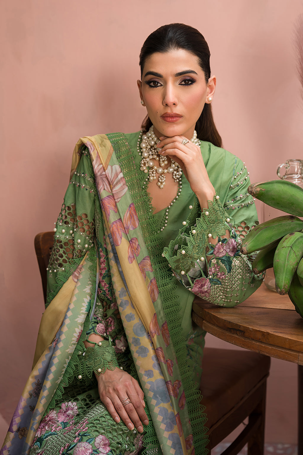 Afrozeh | The Pinted Grden Lawn 24 | Celestial Bouquet by Designer Afrozeh - House of Maryam - Pakistani Designer Ethnic Wear in {{ shop.shopifyCountryName }}