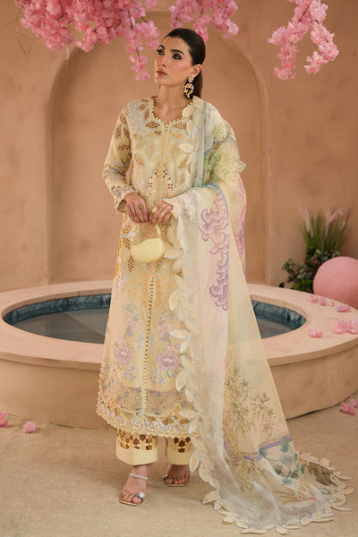 Afrozeh Sweet Saffron embroidered lawn suit, photo 4