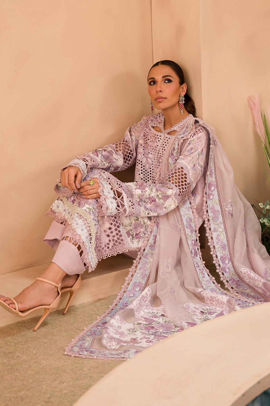 Afrozeh | The Pinted Grden Lawn 24 | Honeysuckle -  Afrozeh Luxury - Original Designer Dress - House of Maryam
