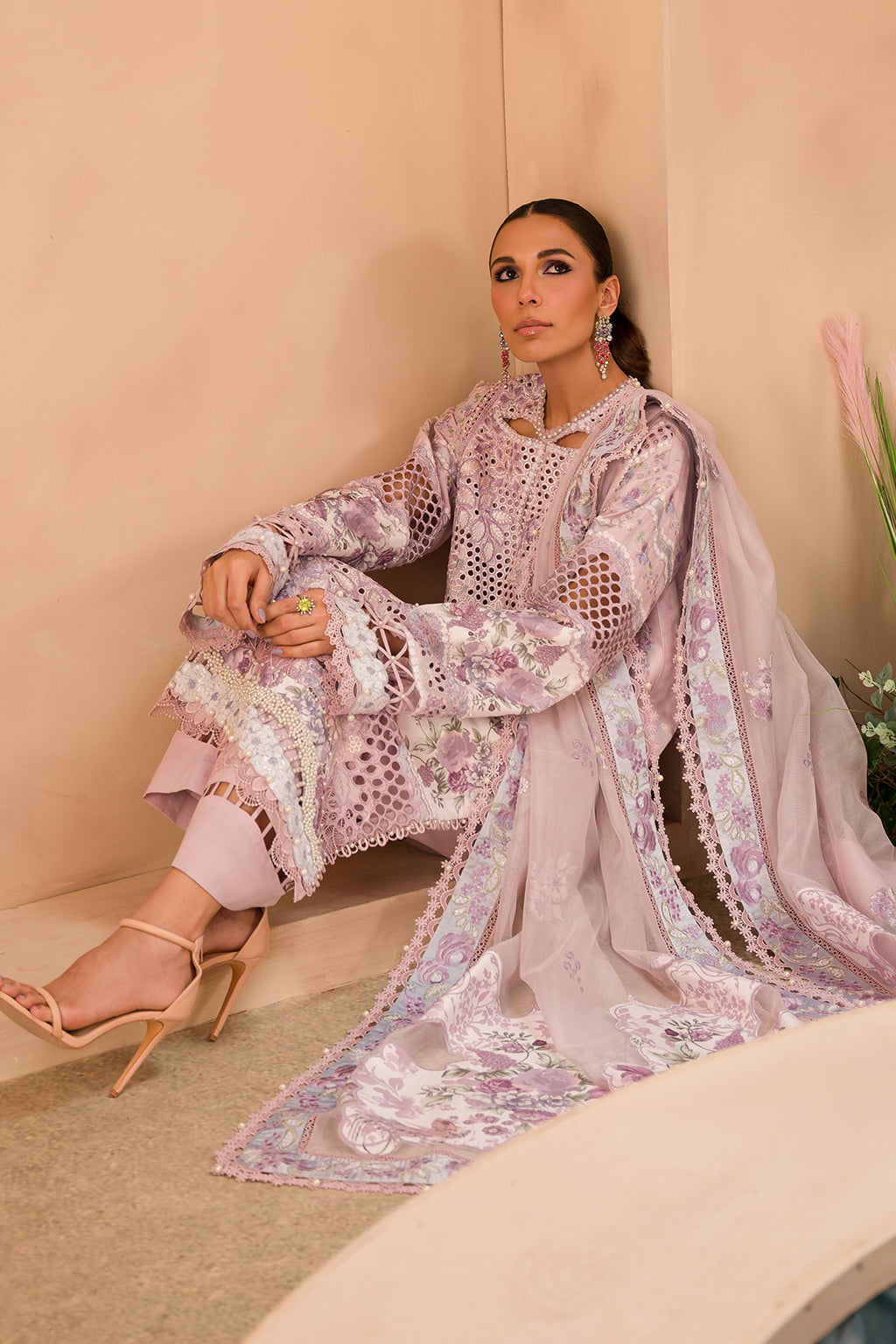 Afrozeh | The Pinted Grden Lawn 24 | Honeysuckle by Designer Afrozeh - House of Maryam - Pakistani Designer Ethnic Wear in {{ shop.shopifyCountryName }}