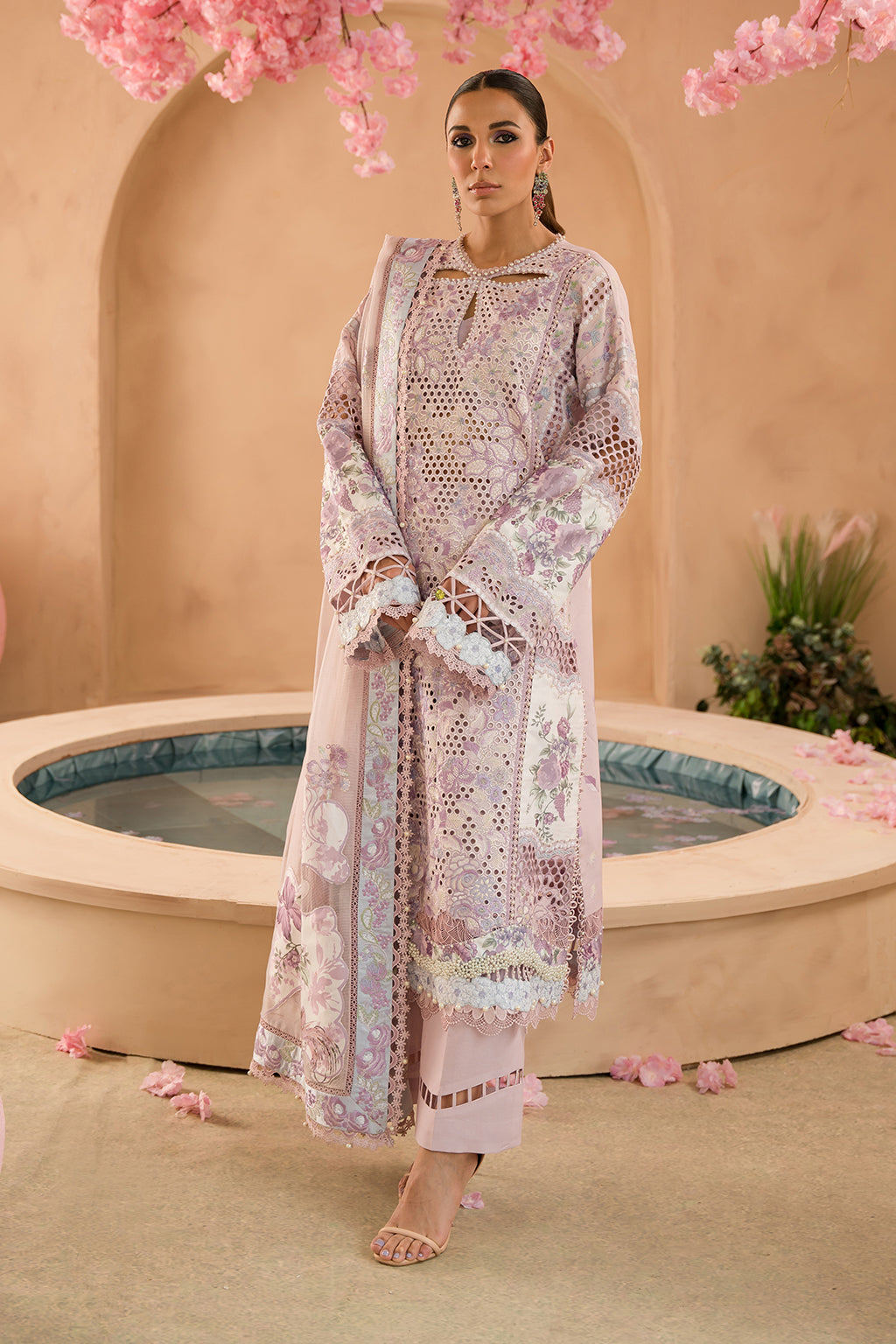 Afrozeh | The Pinted Grden Lawn 24 | Honeysuckle by Designer Afrozeh - House of Maryam - Pakistani Designer Ethnic Wear in {{ shop.shopifyCountryName }}