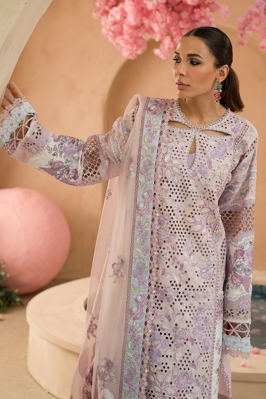 Afrozeh | The Pinted Grden Lawn 24 | Honeysuckle by Designer Afrozeh - House of Maryam - Pakistani Designer Ethnic Wear in {{ shop.shopifyCountryName }}