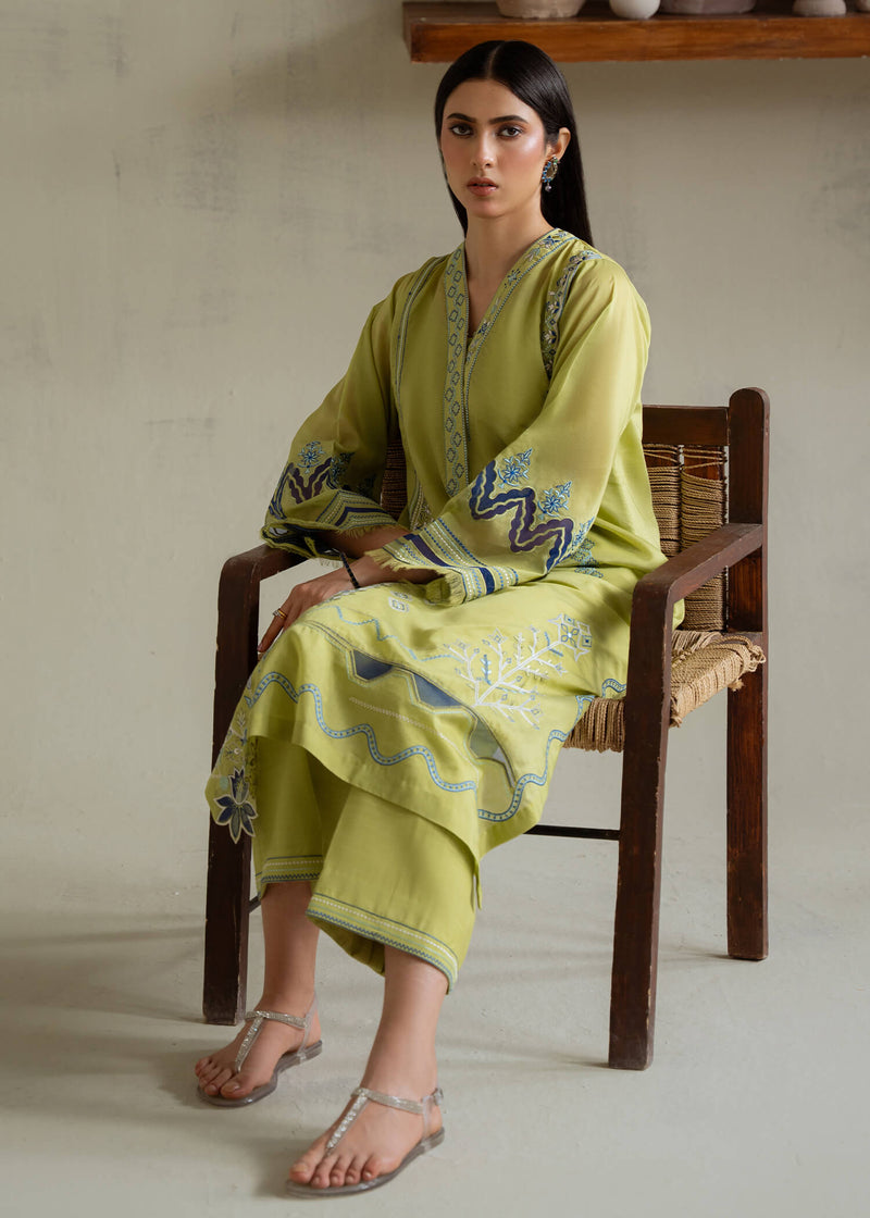 Jeem | Summer 25 RTW | GREEN PAISELY -  Jeem Ladies Clothes - Original Designer Dress - House of Maryam