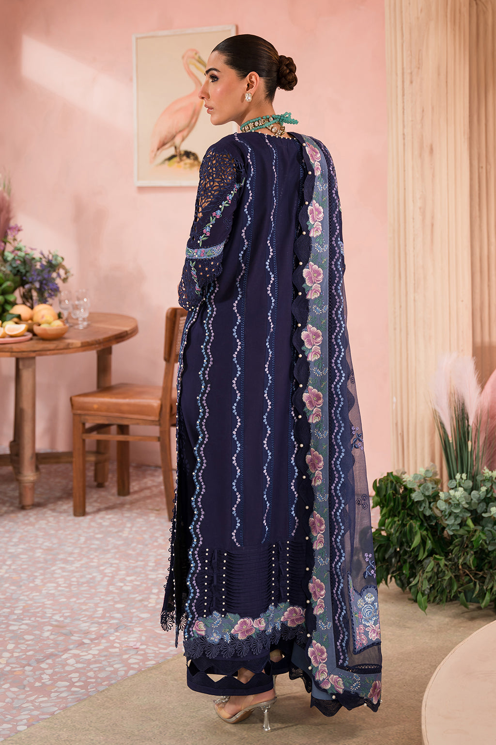 Afrozeh | The Pinted Grden Lawn 24 | Bluebell -  Afrozeh Luxury - Original Designer Dress - House of Maryam