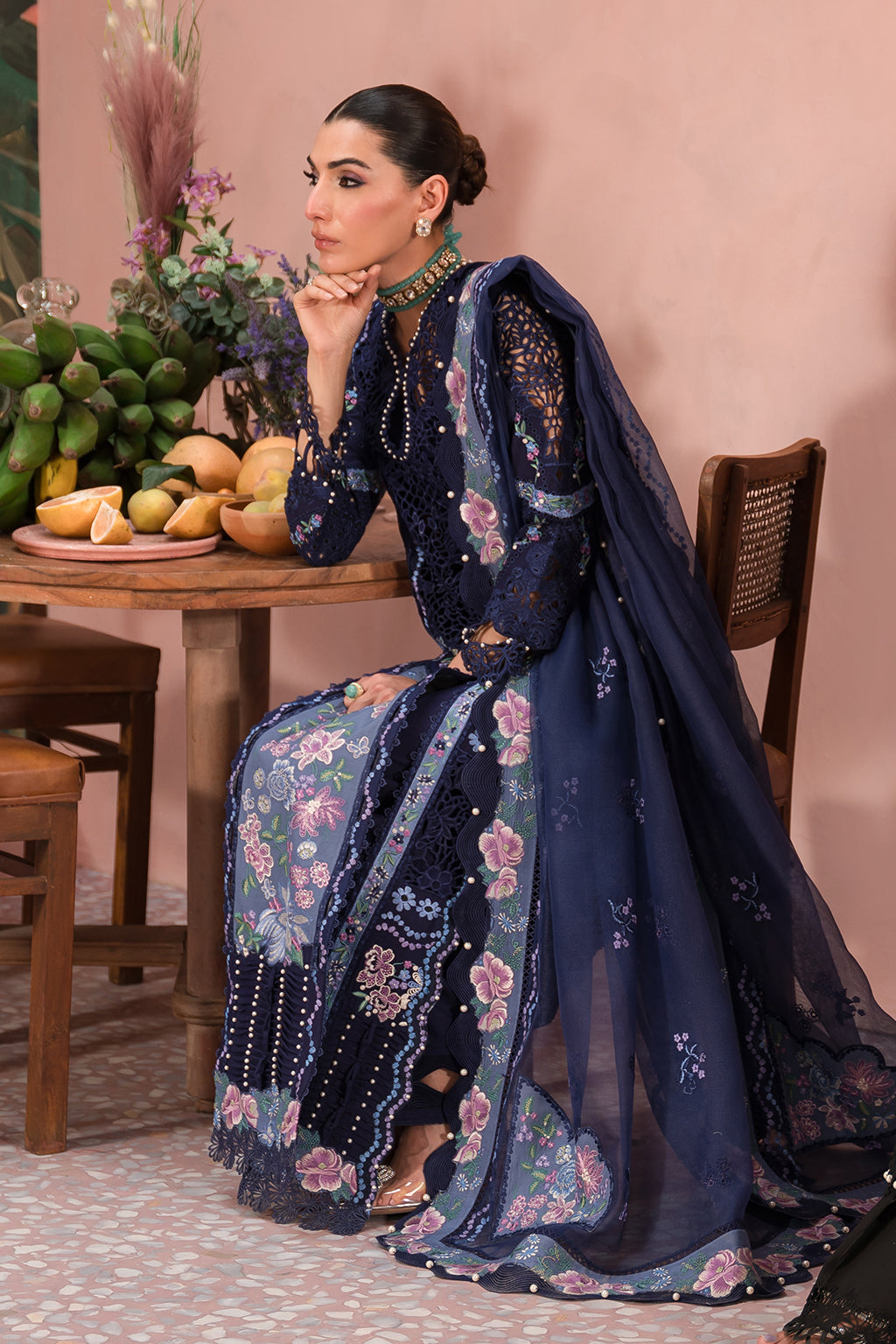 Afrozeh | The Pinted Grden Lawn 24 | Bluebell by Designer Afrozeh - House of Maryam - Pakistani Designer Ethnic Wear in {{ shop.shopifyCountryName }}