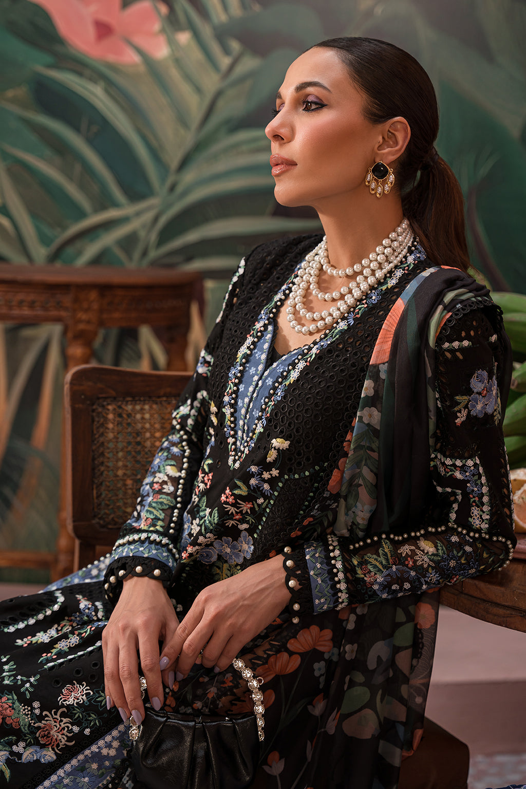 Afrozeh | The Pinted Grden Lawn 24 | Midnight Muse -  Afrozeh Luxury - Original Designer Dress - House of Maryam