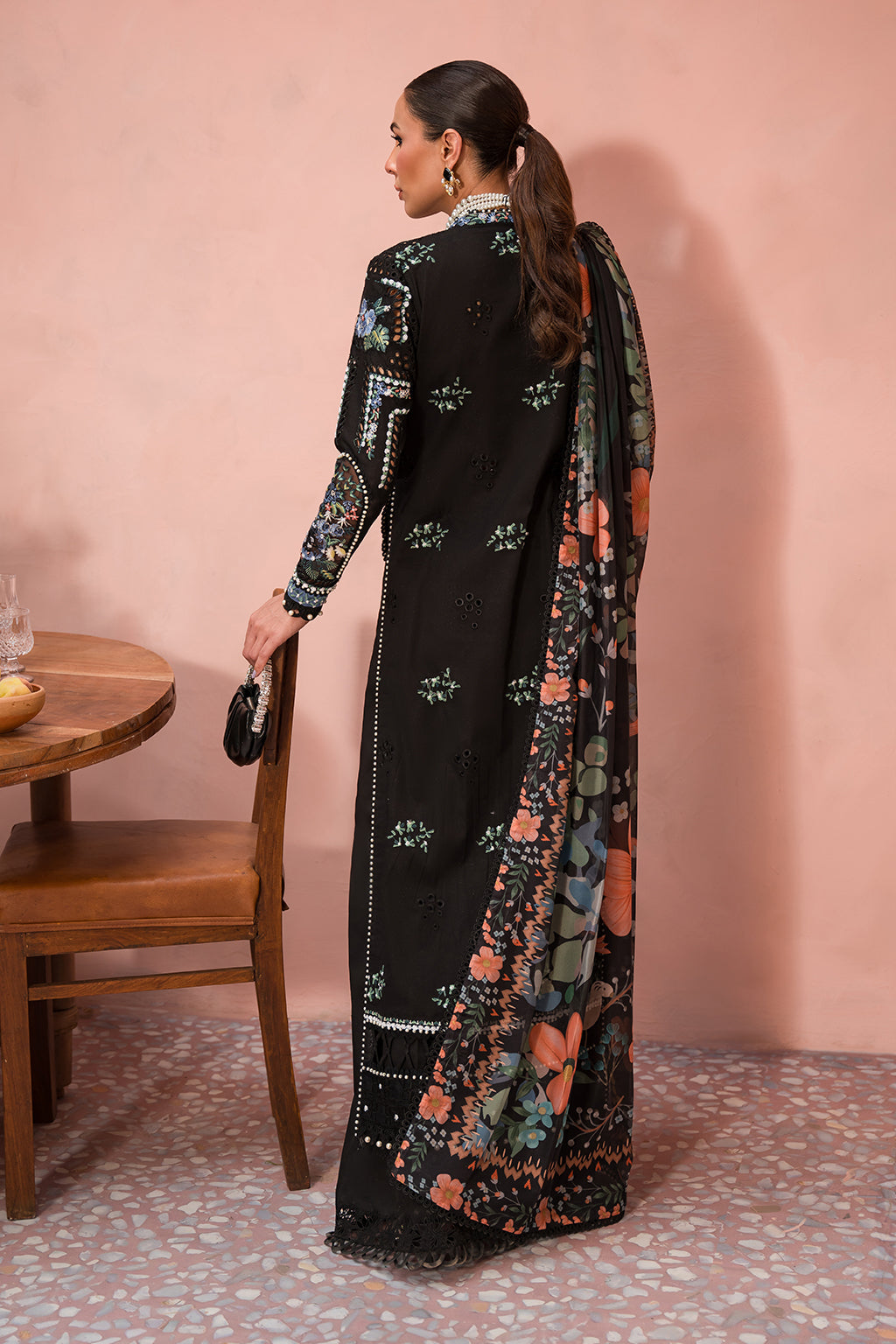 Afrozeh | The Pinted Grden Lawn 24 | Midnight Muse -  Afrozeh Luxury - Original Designer Dress - House of Maryam