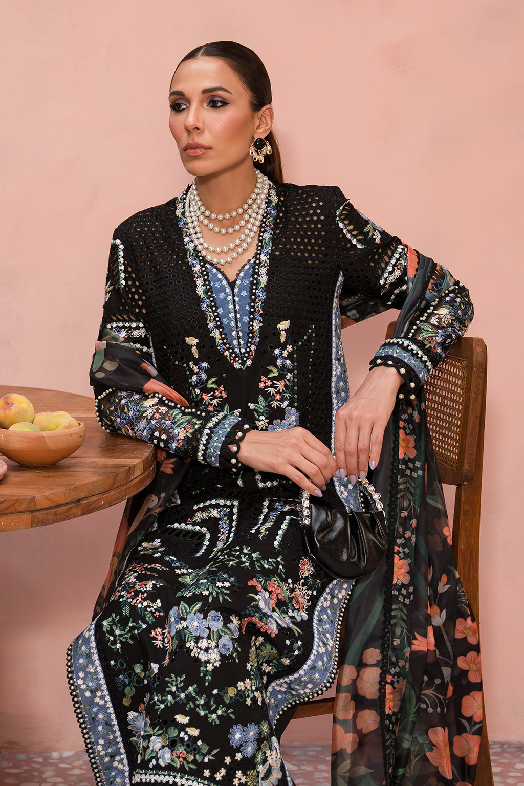 Afrozeh | The Pinted Grden Lawn 24 | Midnight Muse -  Afrozeh Luxury - Original Designer Dress - House of Maryam