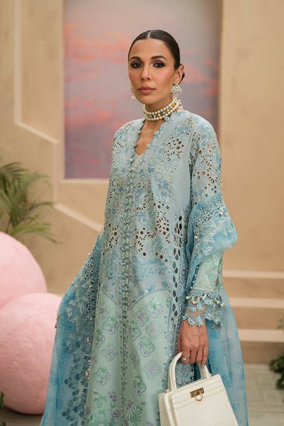 Afrozeh | The Pinted Grden Lawn 24 | Serene Sapphire -  Afrozeh Luxury - Original Designer Dress - House of Maryam