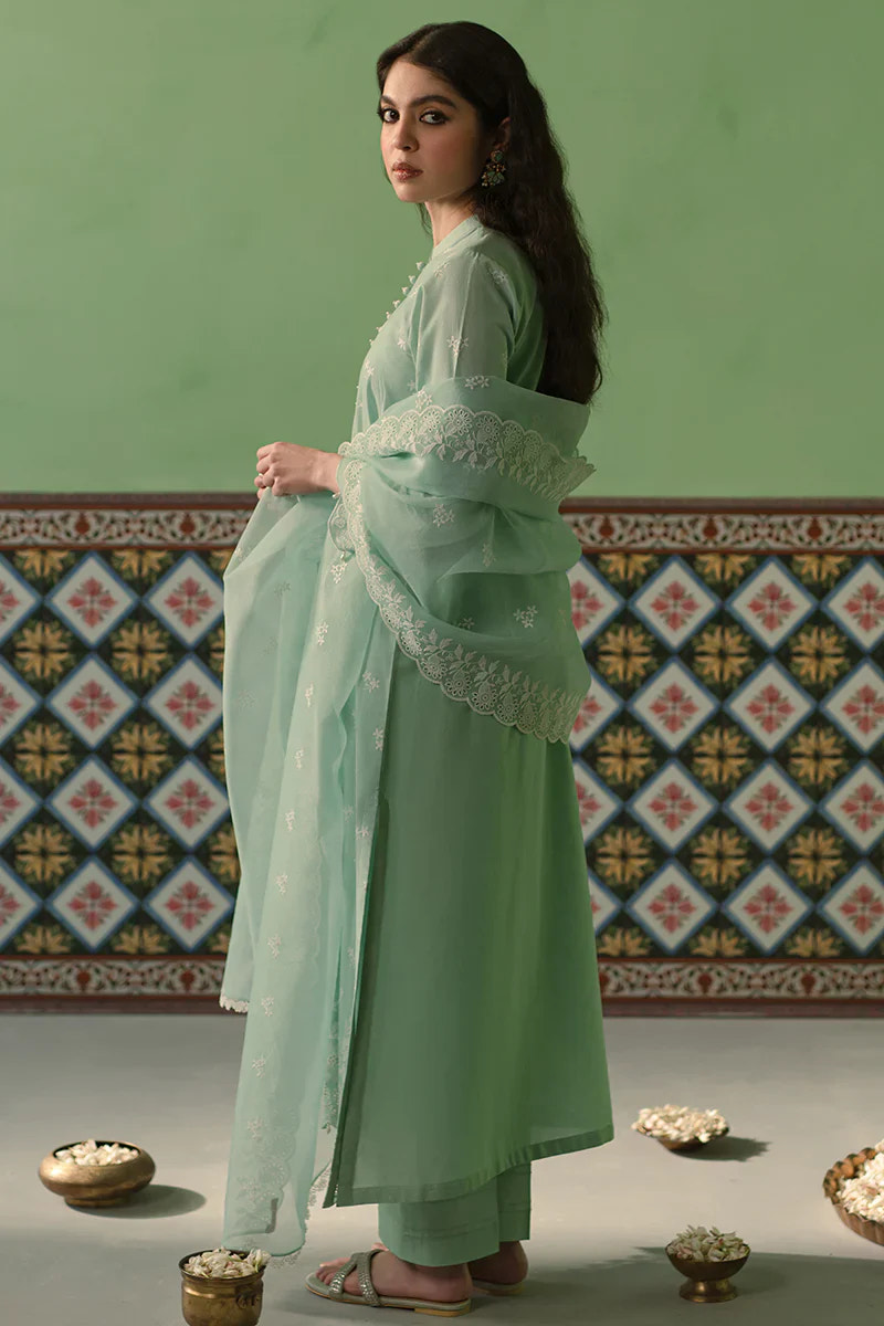 Cross Stitch | Chikankari Lawn | FLORAL WAVE -  Cross Stitch Casuals - Original Designer Dress - House of Maryam