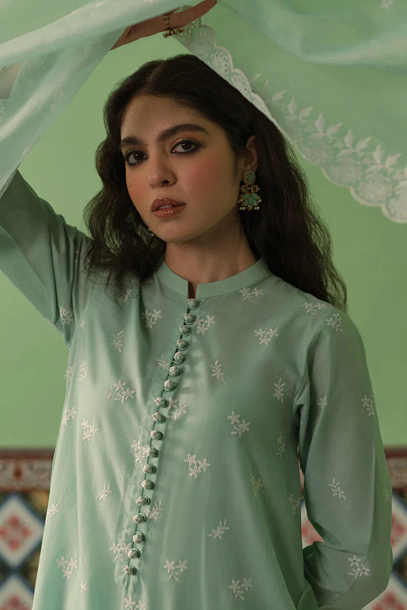 Cross Stitch | Chikankari Lawn | FLORAL WAVE -  Cross Stitch Casuals - Original Designer Dress - House of Maryam