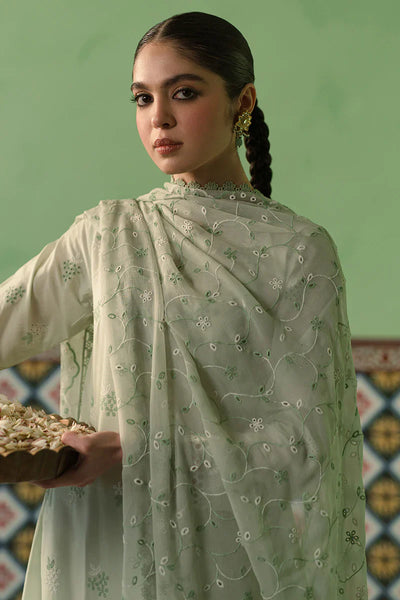 Cross Stitch | Chikankari Lawn | ICY MINT -  Cross Stitch Luxury - Original Designer Dress - House of Maryam