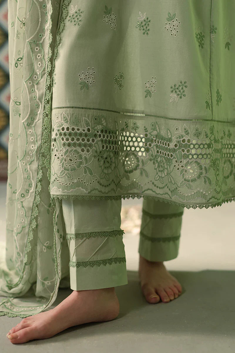 Cross Stitch | Chikankari Lawn | ICY MINT -  Cross Stitch Luxury - Original Designer Dress - House of Maryam