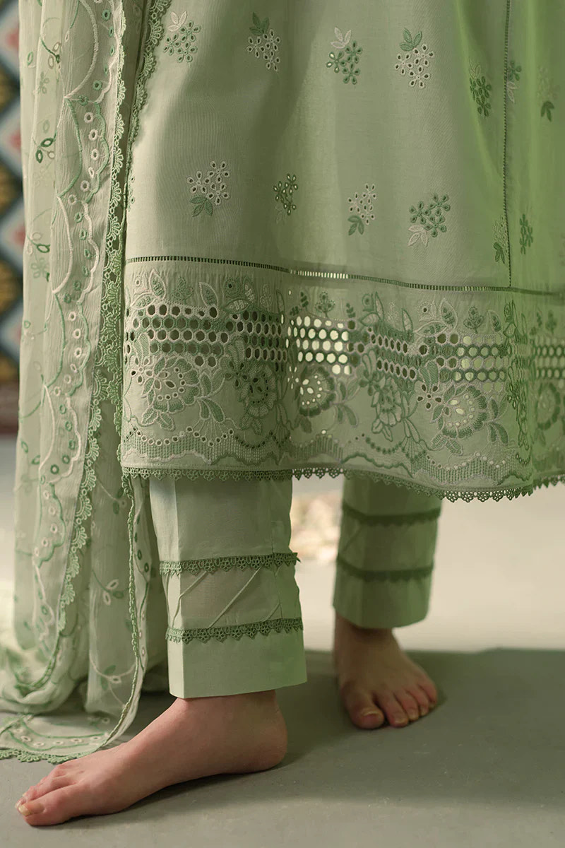 Cross Stitch | Chikankari Lawn | ICY MINT -  Cross Stitch Luxury - Original Designer Dress - House of Maryam