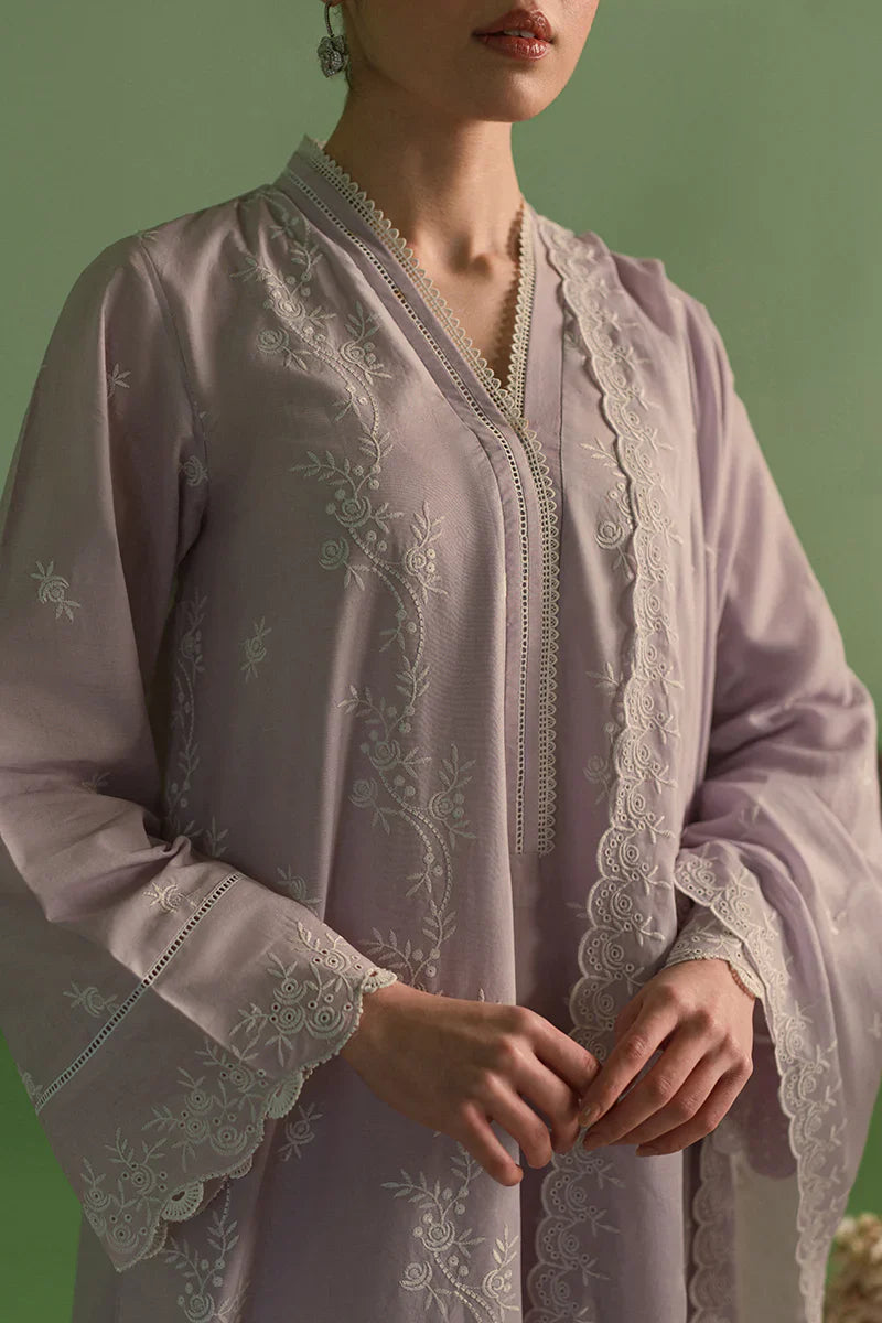 Cross Stitch | Chikankari Lawn | LILAC BLOOM by Designer Cross Stitch - House of Maryam - Pakistani Designer Ethnic Wear in {{ shop.shopifyCountryName }}