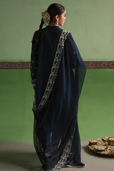 Cross Stitch | Chikankari Lawn | INSIGNIA BLUE -  Cross Stitch Casuals - Original Designer Dress - House of Maryam