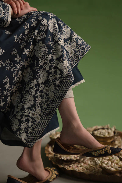 Cross Stitch | Chikankari Lawn | INSIGNIA BLUE -  Cross Stitch Casuals - Original Designer Dress - House of Maryam