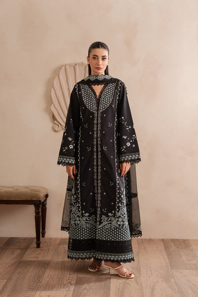 Afrozeh Stone black embroidered lawn suit