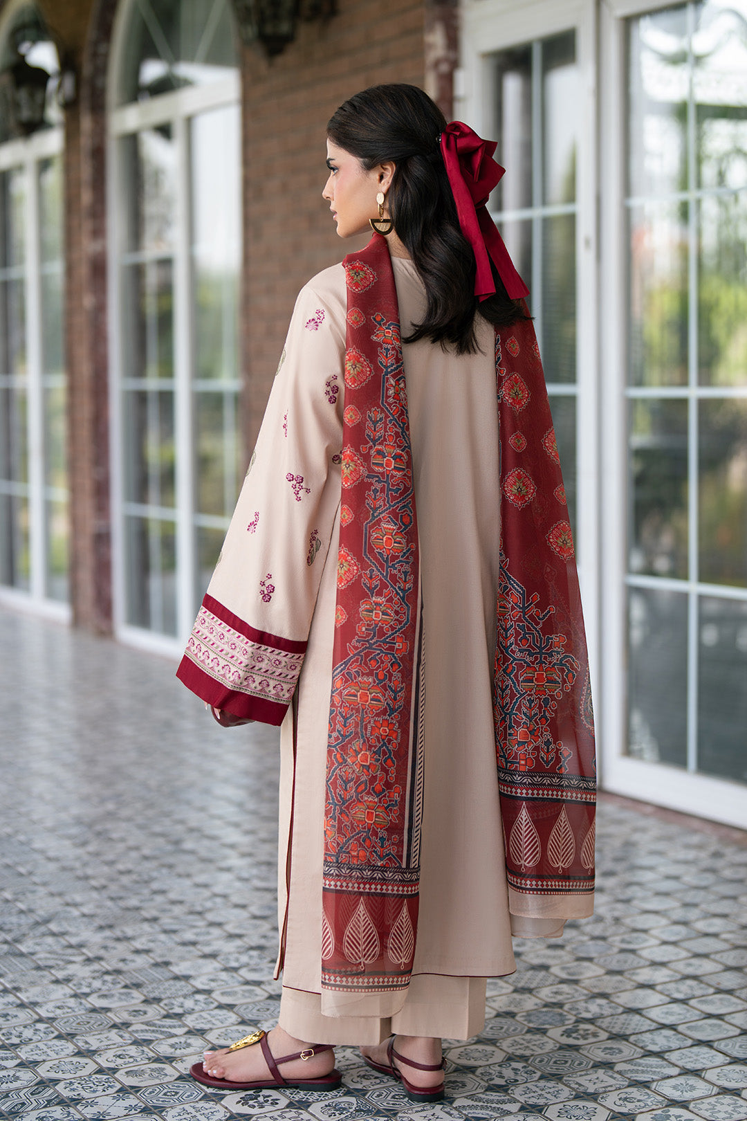 Alizeh | Printed Lawn | AF-EL-7078-Tan-4
