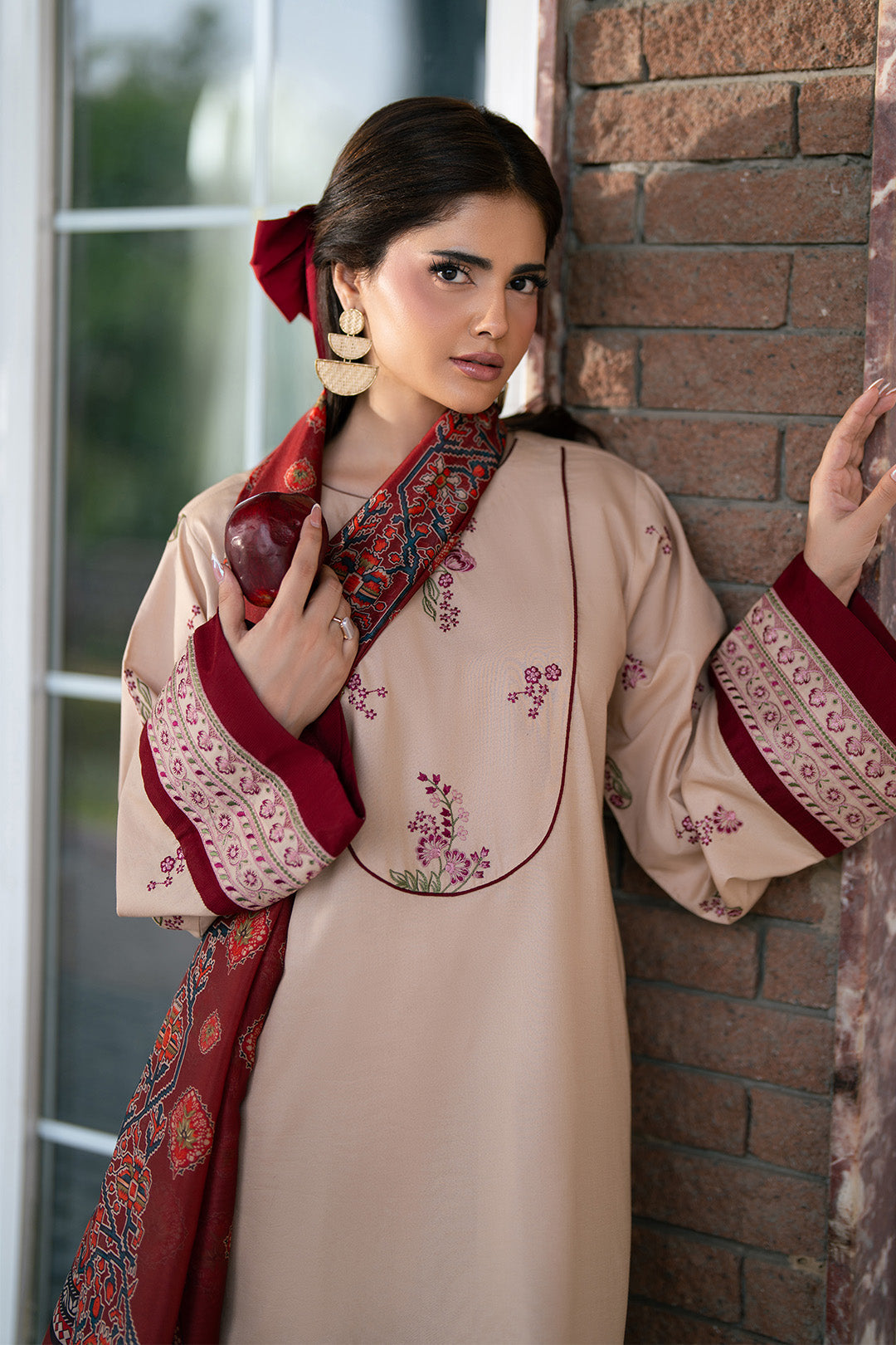 Alizeh | Printed Lawn | AF-EL-7078-Tan-5