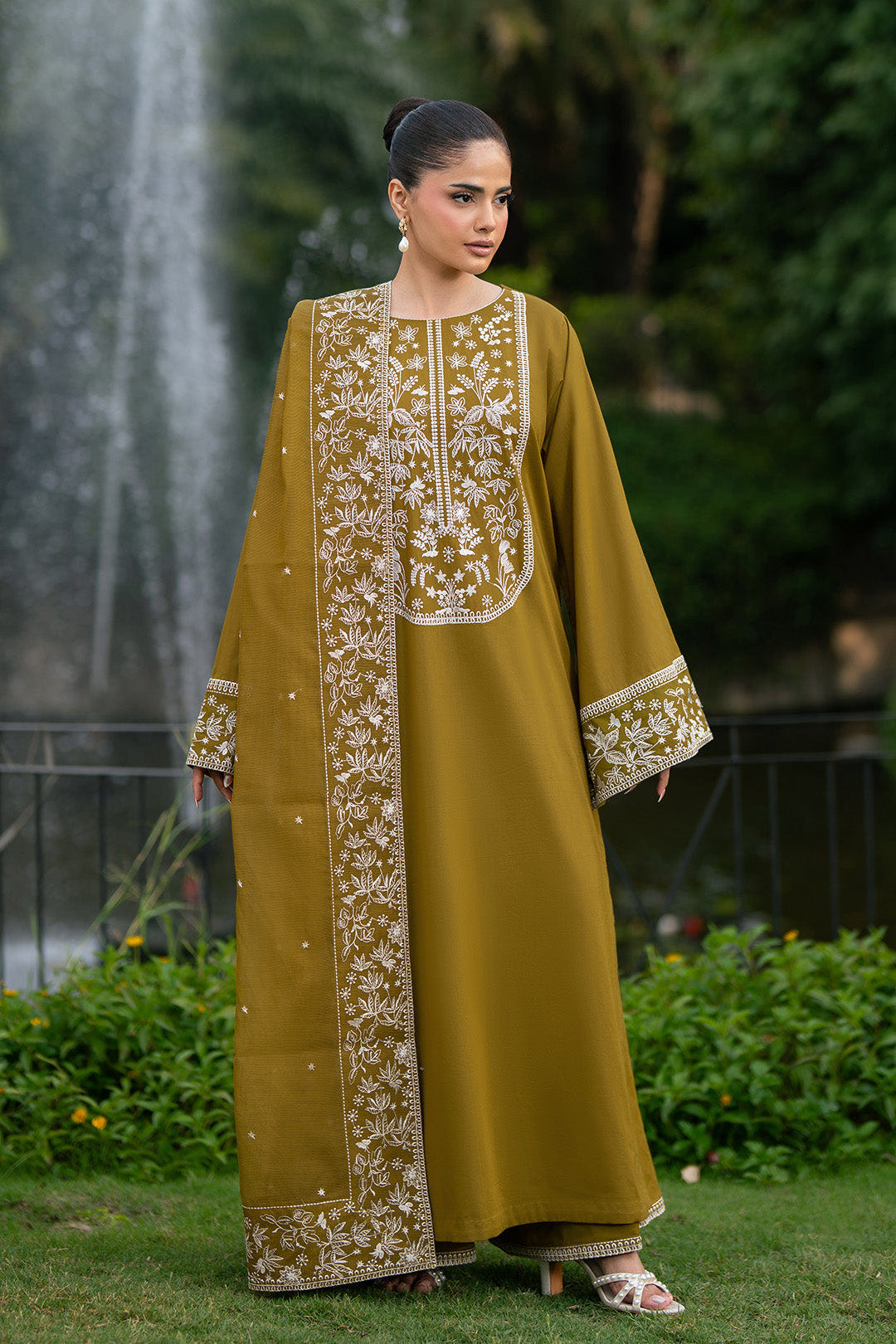 Alizeh | Printed Lawn | AF-EL-7075-Moss