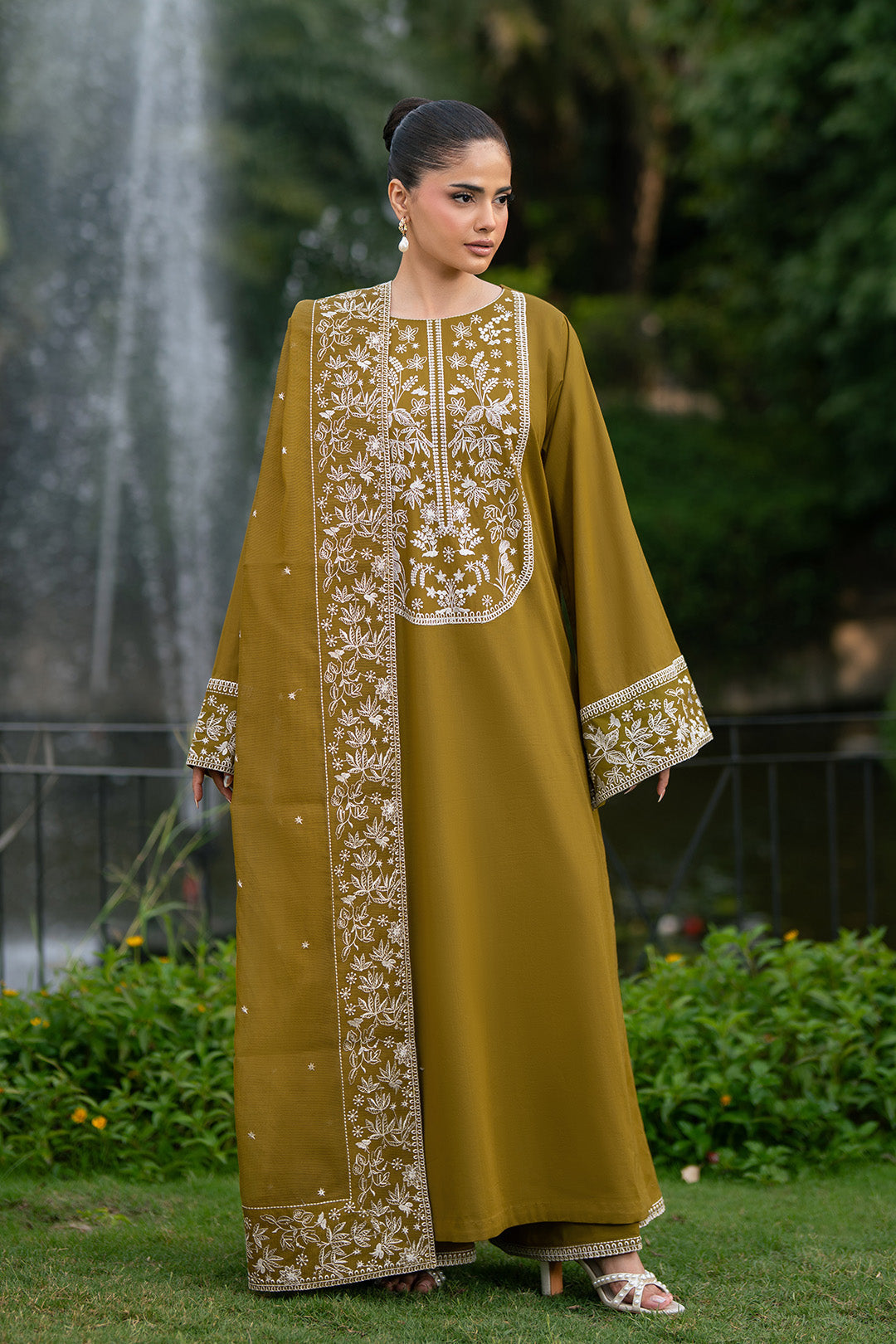 Alizeh | Printed Lawn | AF-EL-7075-Moss-1