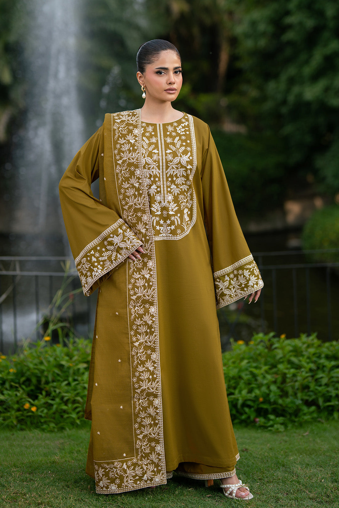 Alizeh | Printed Lawn | AF-EL-7075-Moss-3