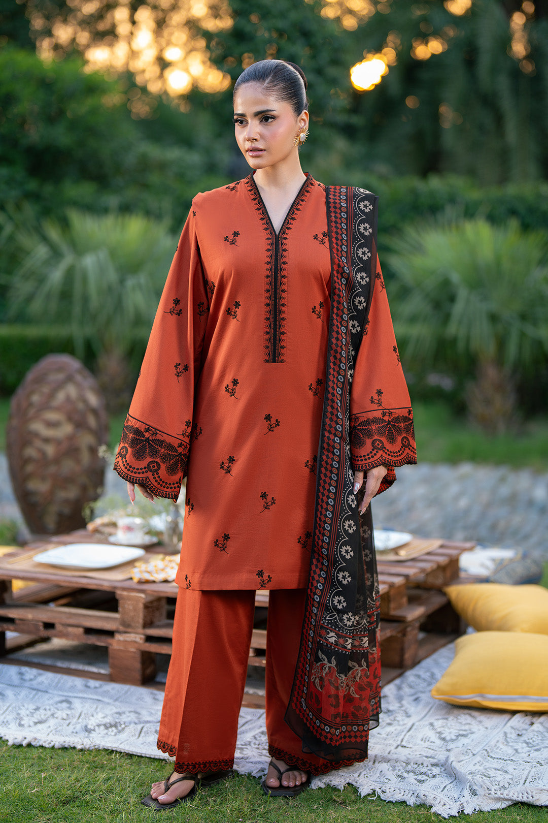 Alizeh | Printed Lawn | AF-EL-7077-Tawny-3