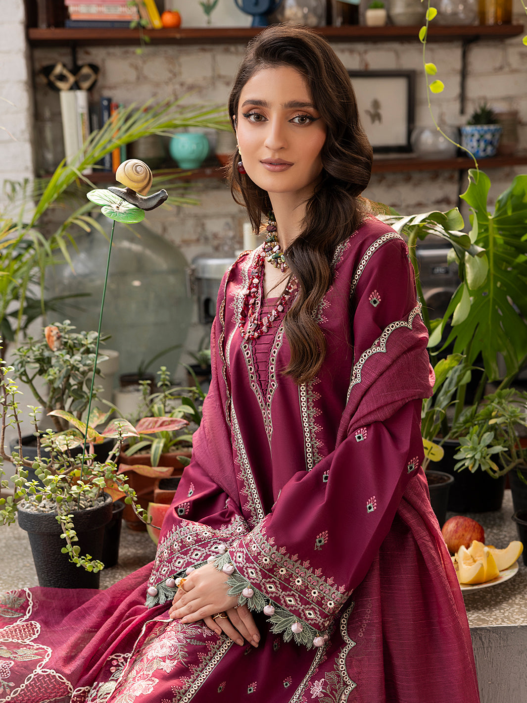 Izel | Meadow Muse Embroidered Lawn 25 | ALOURA -  Izel Ladies Clothes - Original Designer Dress - House of Maryam