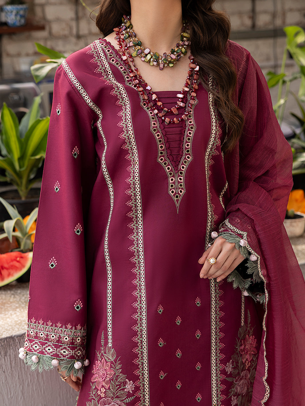 Izel | Meadow Muse Embroidered Lawn 25 | ALOURA -  Izel Ladies Clothes - Original Designer Dress - House of Maryam