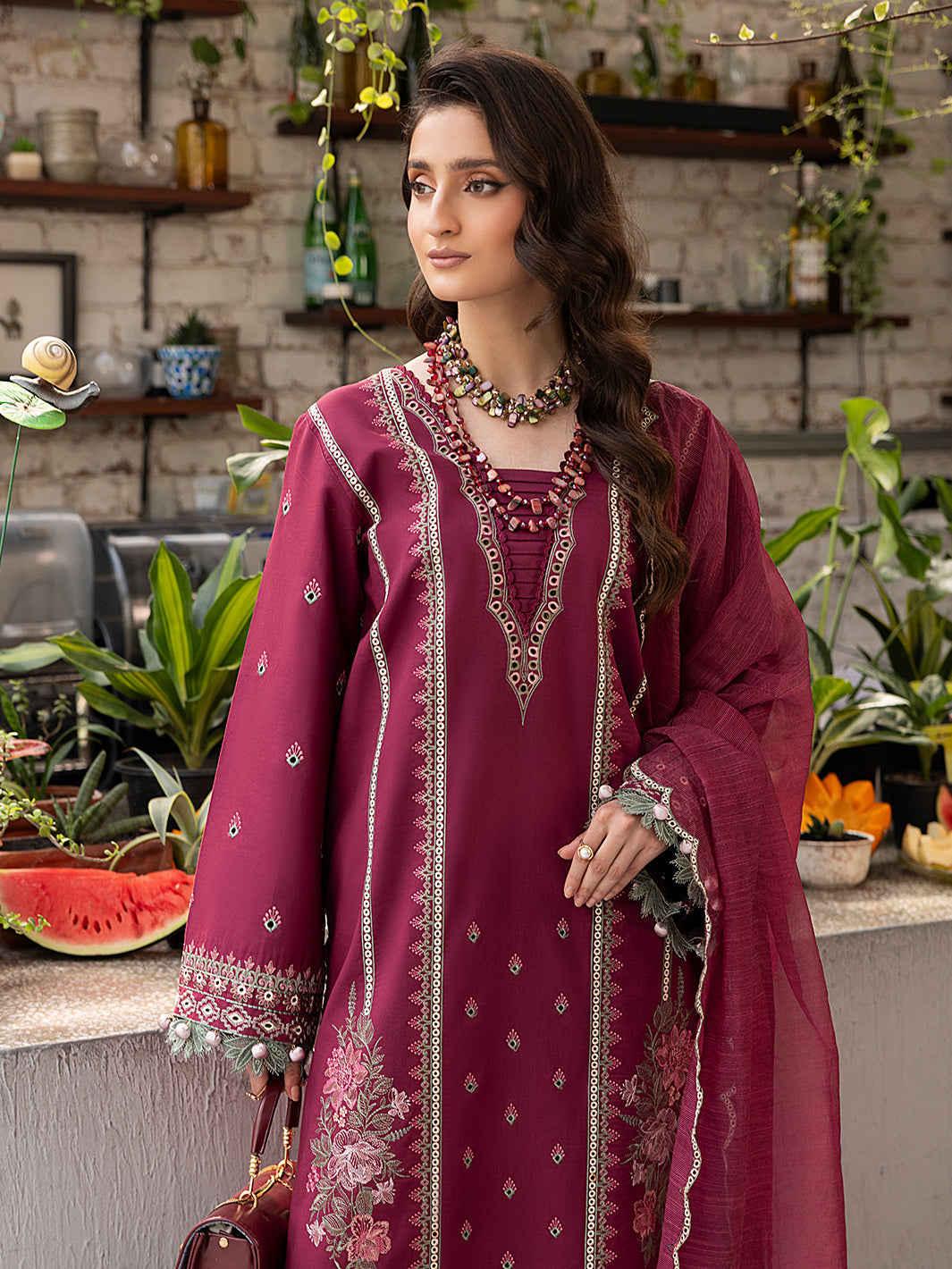 Izel | Meadow Muse Embroidered Lawn 25 | ALOURA -  Izel Ladies Clothes - Original Designer Dress - House of Maryam