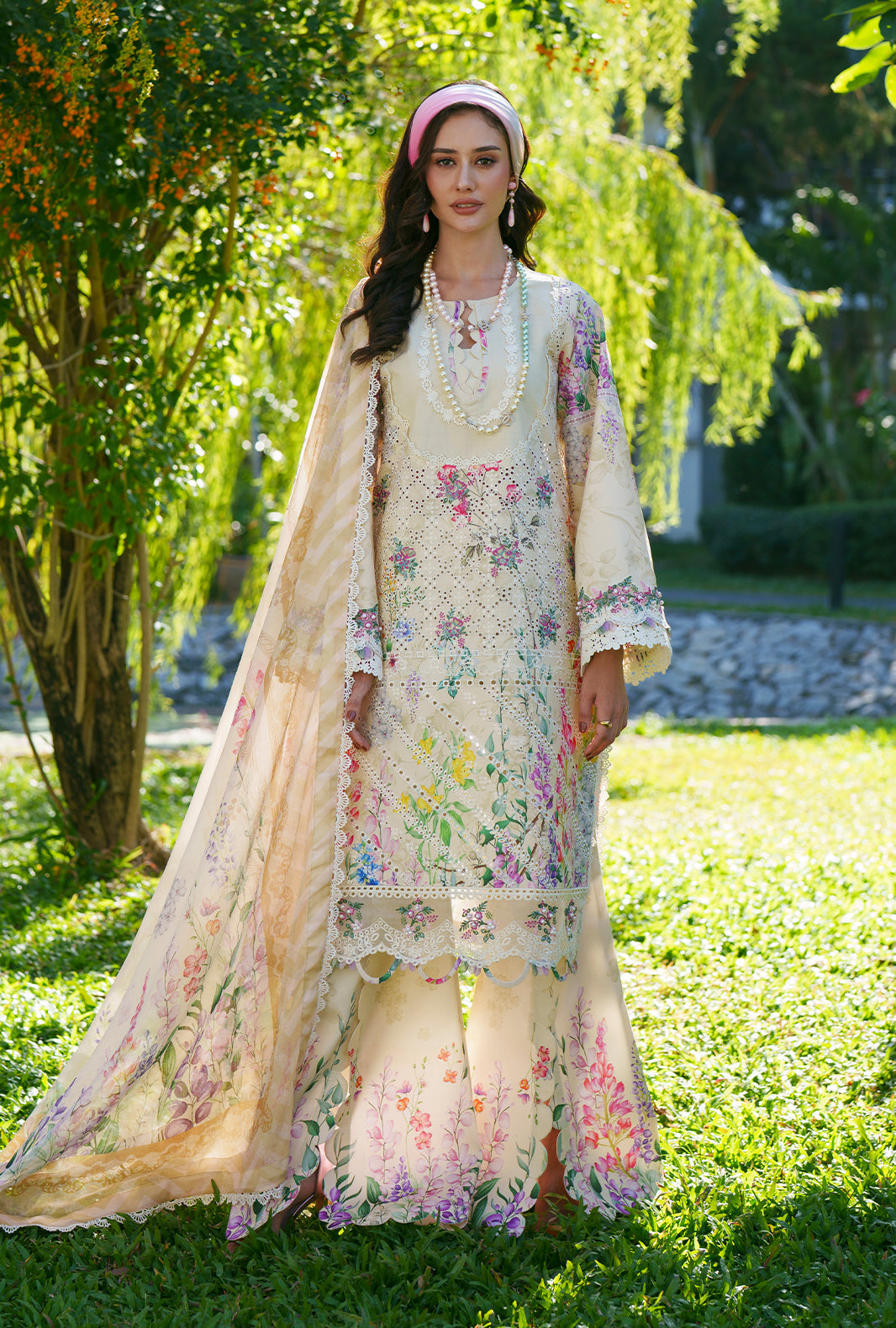 AJR Couture | Printed Chikankari 26 | Lila, image 9