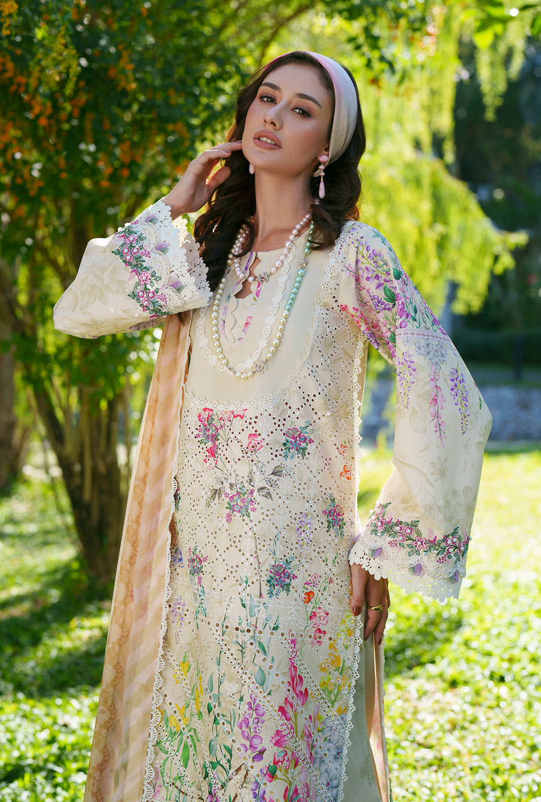 AJR Couture | Printed Chikankari 26 | Lila, image 8