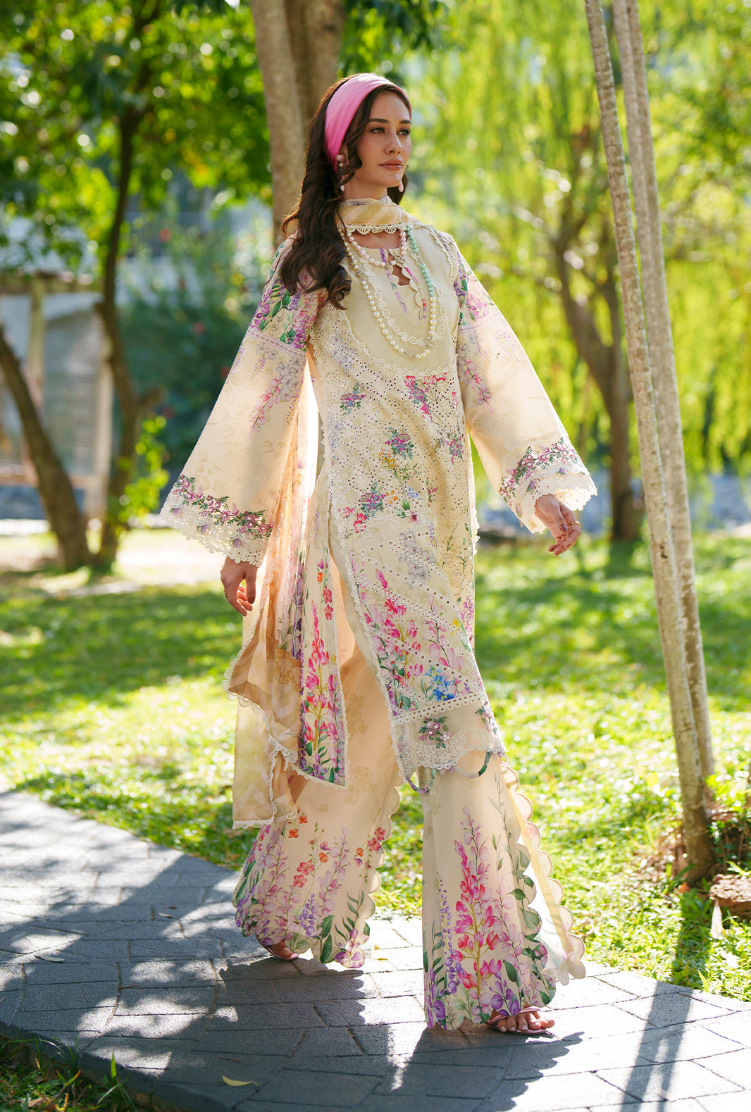 AJR Couture | Printed Chikankari 26 | Lila, image 4