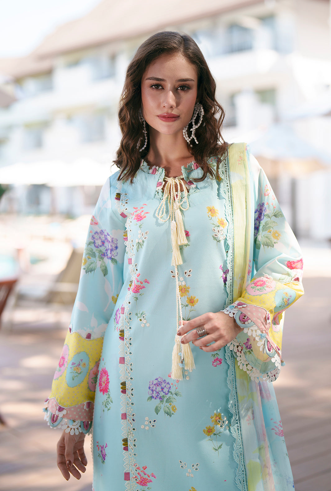 AJR Couture | Printed Chikankari 26 | Azure, image 3