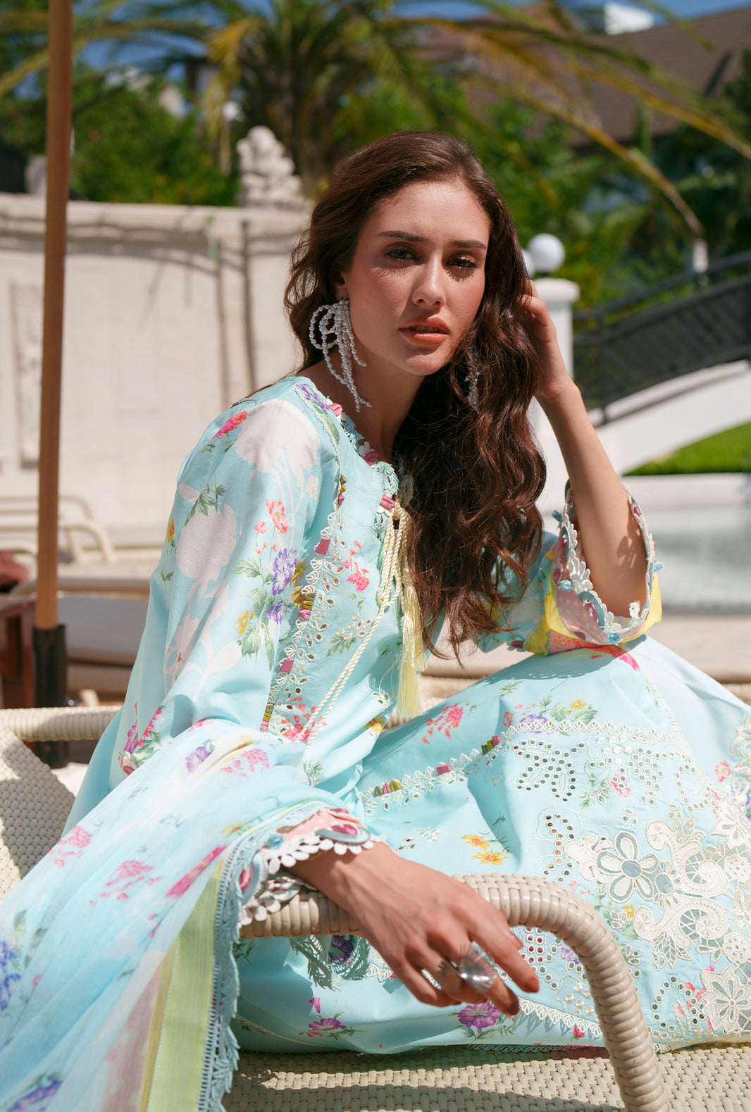 AJR Couture | Printed Chikankari 26 | Azure, image 4