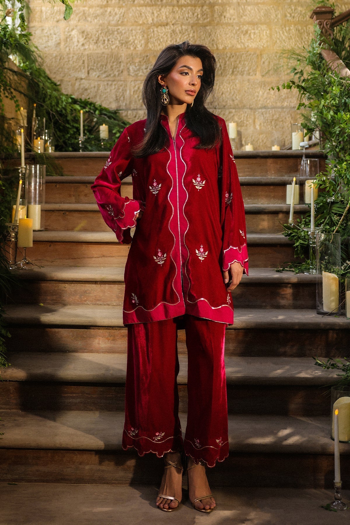 Sahar | Luxury Pret 25 | Crimson Majesty, image 4