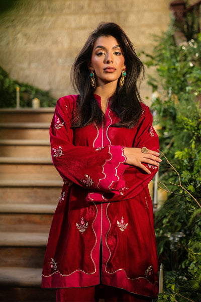 Sahar | Luxury Pret 25 | Crimson Majesty