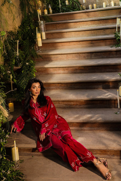 Sahar | Luxury Pret 25 | Crimson Majesty