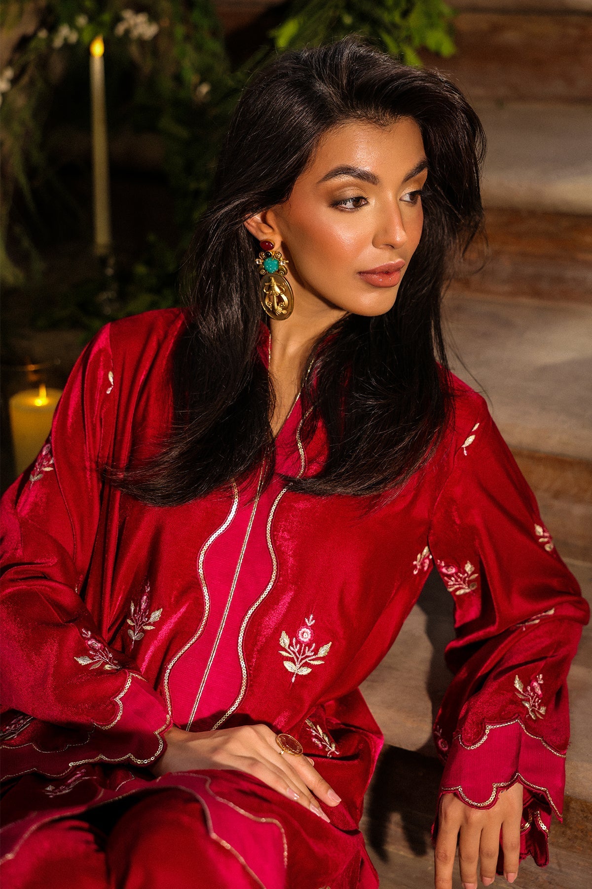 Sahar | Luxury Pret 25 | Crimson Majesty, image 6