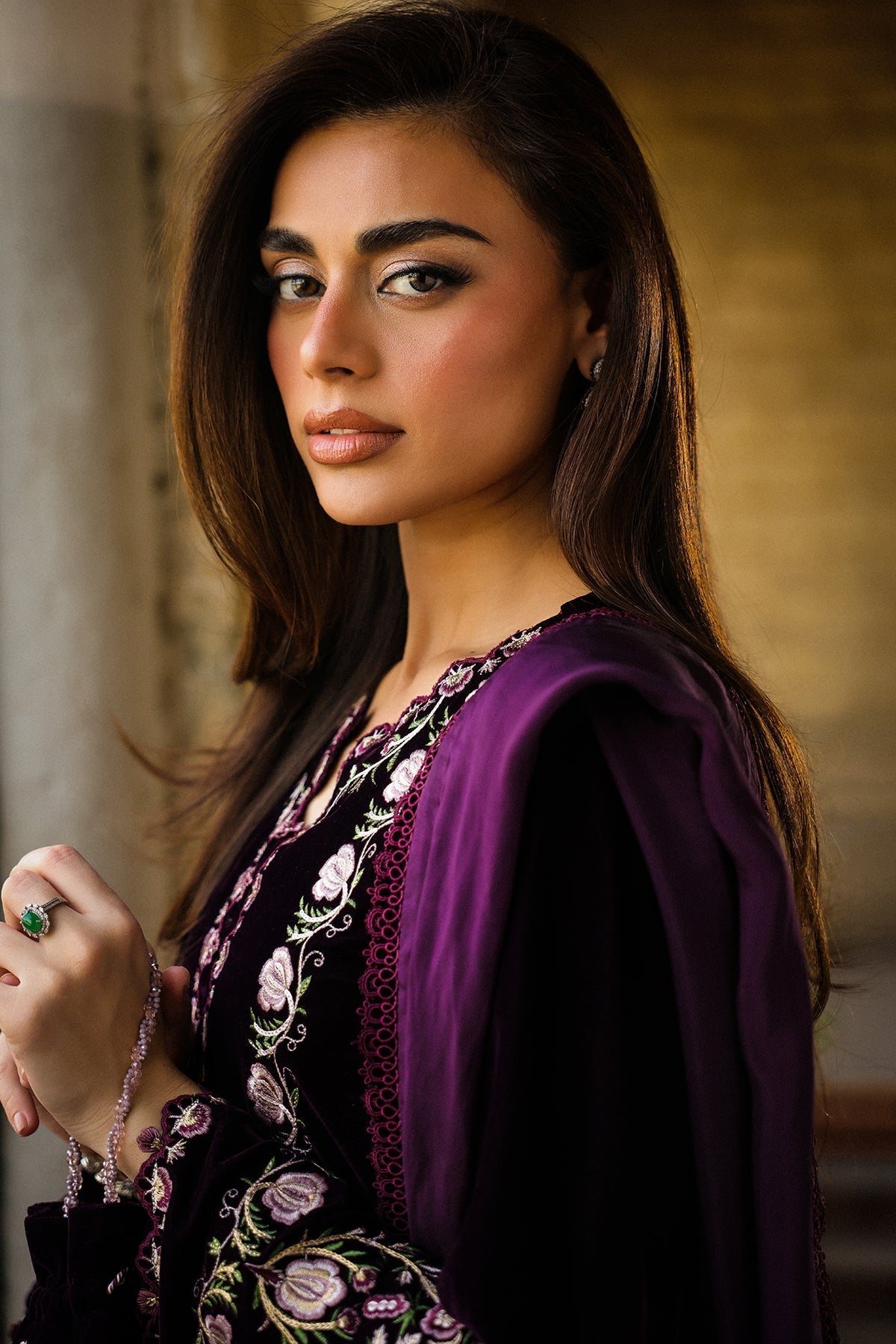 Sahar | Luxury Pret 25 | Aubergine Noir-5