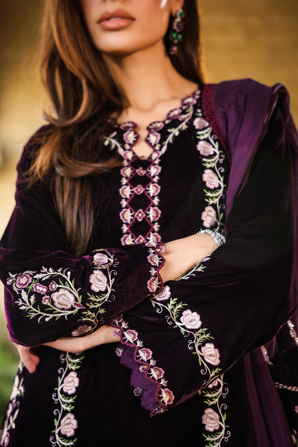 Sahar | Luxury Pret 25 | Aubergine Noir-3