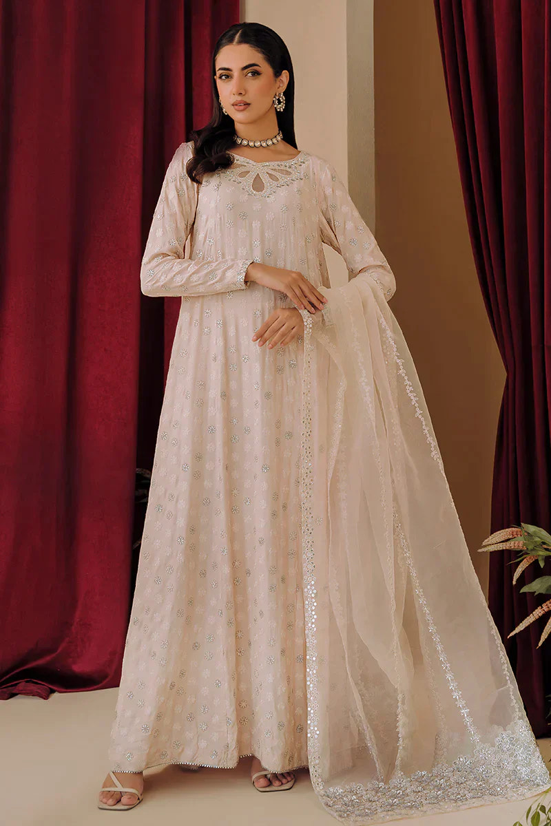 Cross Stitch | Wedding Festive 23 | PEACH GLORY -  Cross Stitch Formal - Original Designer Dress - House of Maryam