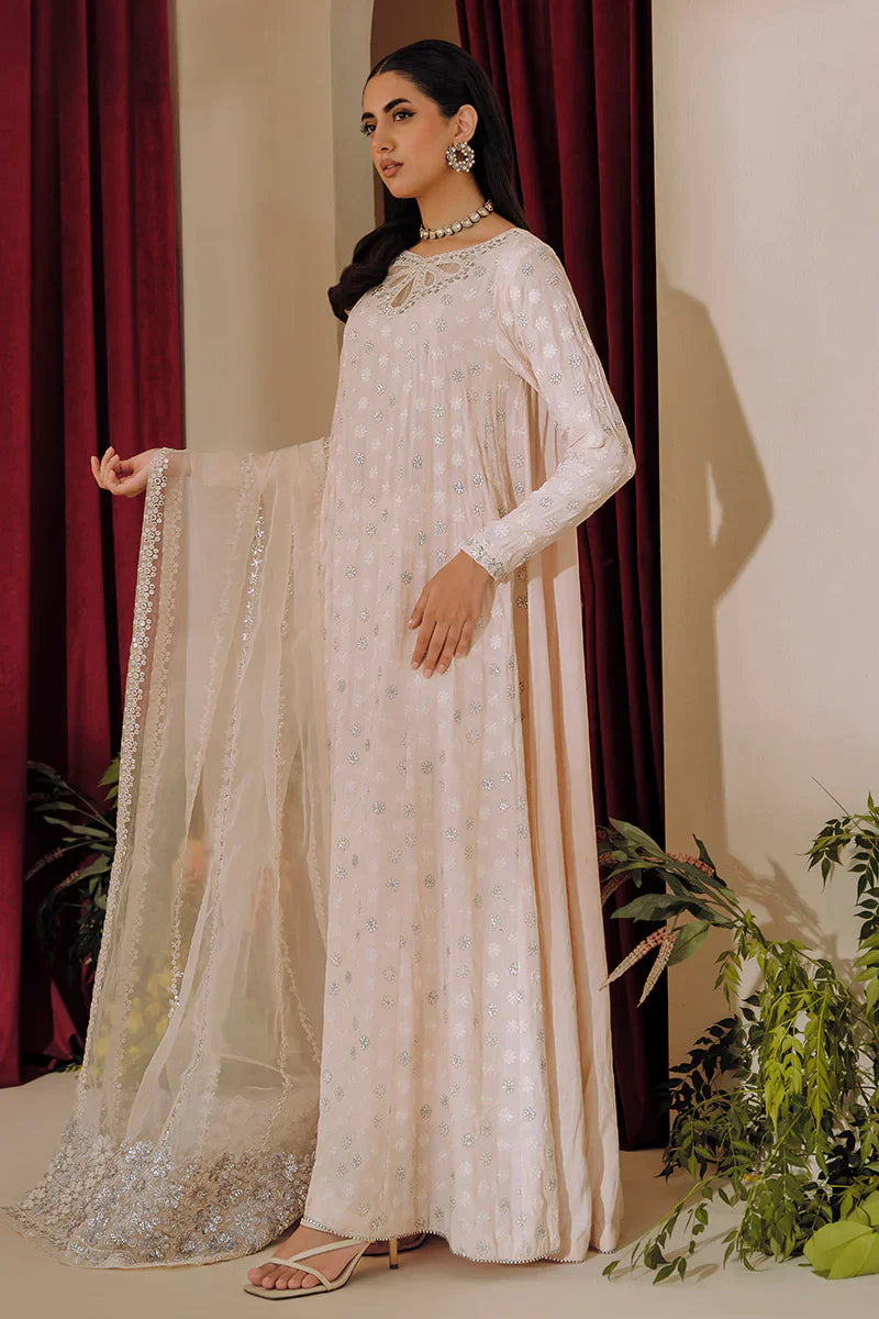 Cross Stitch | Wedding Festive 23 | PEACH GLORY -  Cross Stitch Formal - Original Designer Dress - House of Maryam